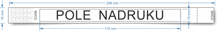 Nadruk jednokolorowy na opasce tyvek